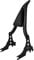 HCmotorku Motorrad Sissy Bar Abnehmbare Beifahrer-Rückenlehne mit Kissenpolster, passend für Harley Sportster XL 883 1200 2004-2023, schwarz, 33 cm