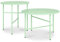 bomoe 2er Set Beistelltisch Outdoor Gartentisch Rund Kratzfeste Oberfläche - Stabiler Wohnzimmer Couchtisch Leicht In- & Outdoor Balkon Tisch Terrasse - Mint Nachttisch Bett Schlafzimmer Finn