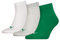 PUMA Quarter Calcetines, Verde, 35-38 (Pack de 3) Unisex Adulto