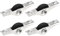 QUARKZMAN Roulettes de Porte Coulissante en Nylon de 30 mm Pour Meubles, Écrans, Armoires, Placards Avec Vis, Lot de 4, Noir Ton Argenté