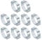PATIKIL 30 Pack 17-20mm Double Ear Hose Clamp, Galvanized Steel Crimp Rings for Tubing Pipe Fitting Connections, Silver Tone