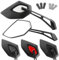 Area1 Universal Motorrad Rückspiegel Paar e-geprüft 2x M10 Rechtsgewinde + Linksgewindeadapter, passend für z.B. Duke, Super-Duke 390 790 SMC Z900 (weiß)