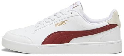 Puma Unisex-Erwachsene Puma Shuffle Sneaker, Puma White-Intense Red-Puma Gold, 43 EU