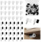 50Pcs Regalträger Selbstschneidende Schrauben, Ø7mm Integrierter Schrauben Einlegeboden, Hoher Tragfähigkeit Selbstbohrende Regalstifte, Regalbodenträger Mit Gummischutz für Schrank