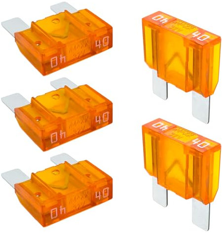 Tecside 40A KFZ Maxi Sicherungen | 3 Stück | 29mm Stecksicherungen für Stromdieb & Sicherungshalter 12V 24V 32V Flachsicherungen für Auto, Boot, Motorrad & Wohnmobil | iMaXX maxiOTO F9040 Orange