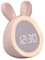 loweo Kinderwecker mit Nachtlicht, Stufenlos Dimmbar, LED-Digitalwecker für und Mädchen, Rosa