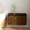 KATERYY Pensile marrone 60x30x35 cm in Legno Massello di Pino,Mobile Pensile Sospeso Libreria in Legno Massiccio Porta TV Arredamento Moderno Scaffali e mensole per pareti