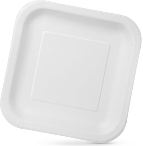 Algon | Set de 100 platos desechables – Platos Desechables Tamaño 20 cm Resistentes y ecológicos, ideales para fiestas, eventos y reuniones