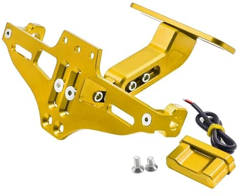 Einstellbar Mit Licht Motorrad Kennzeichenhalter Halterung FÜR Yama&ha XJ6 DIVERSION XJ6DIVERSION 2009-2024 2014 2013(Gold)