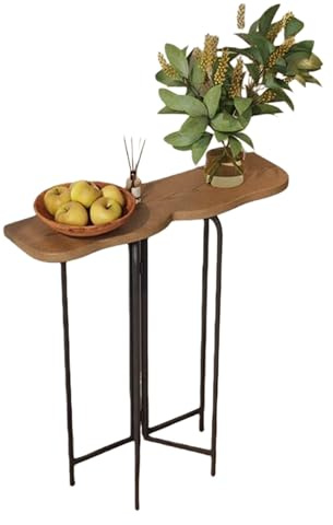 JOSIAHCQ Petit Table Console Table d'appoint pour Salon Entrée Couloir Foyer(Walnut-1,80cm/31.5in)