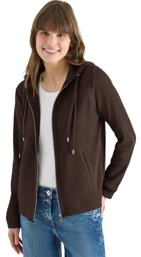 Cecil Langarm Jacke mit Kapuze und Taschen Macchiato Brown XS