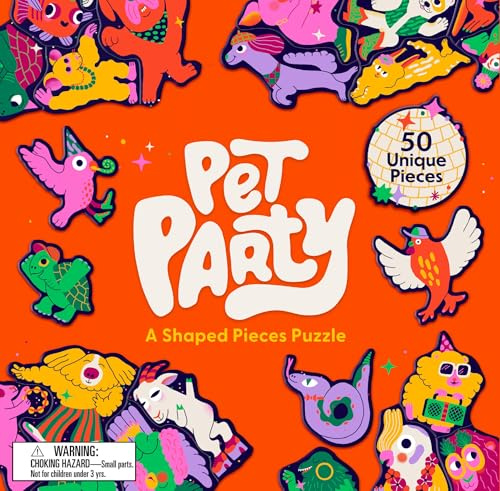 Laurence King Publishing Pet Party - a shaped pieces puzzle, Medium, Vibrant Colors