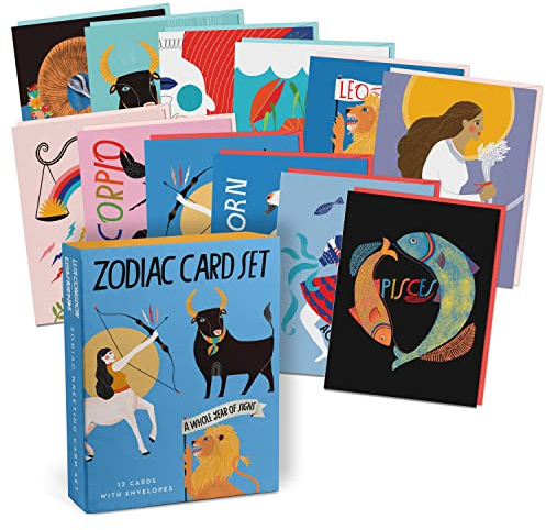 Em & Friends Zodiac Cards, Box of 12 Assorted