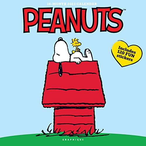 Graphique 2023 Peanuts Wandkalender | 30,5 x 30,5 cm | dickes Papier | Home & Office Organizer | großes monatliches Raster | 3 Sprachen & markierte Feiertage | 4-Monats-Vorschau Seite für 2024
