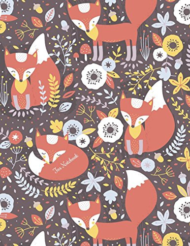 Fox Notebook: Journal for Girls Kids & Women to Write In & Doodle: Large 8.5x11 Notebook with 110+ Lined & Blank Pages (Notebooks for Kids, Band 3)