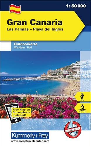 Kümmerly+Frey Outdoorkarte Gran Canaria 1:50.000: Mit Las Palmas, Playa del Inglés. Touren für Wanderer, Biker und mehr! Wetterfest und leicht lesbar