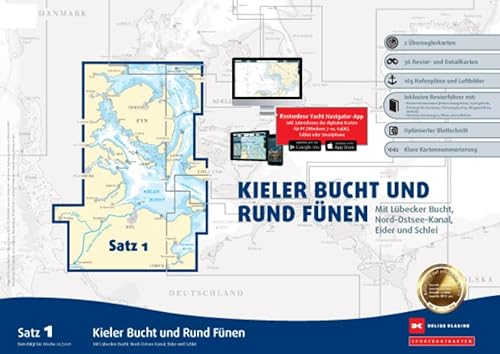 Sportbootkarten Satz 1: Kieler Bucht und Rund Fünen (Ausgabe 2021): Mit Lübecker Bucht, Nord-Ostsee-Kanal, Eider und Schlei