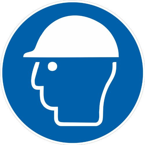 Schild 2mm Alu-Verbund ASR-A1-3 (DIN EN ISO 7010) M014 Kopfschutz/Helm benutzen 20 x 20 cm stabil