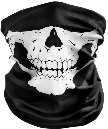 Hitaocity Motorradmaske mit Totenkopf-Motiv, Kopfbedeckung, Halswärmer, Fahrradbrille, Halswärmer, Halswärmer, Halswärmer für Ski, Wintergeschäft, Schutzartikel, Hannibal, billig, Skelett, gruselig, lustig, einzigartig, für Motorrad, Vespa, Roller, Reiter, Biker, Fahsionierbar, modisch, Anti-Staub, Wind, Kopfbedeckung, Schal, Gesichtsmütze, Mütze, Schal, Kopfbedeckung, coole Helm, Kleidung, Kleidung, Kleidung, Gesicht, schwarz, Zubehör, Ausrüstung, Zubehör, Ausrüstung, Zubehör, Zubehör, Zubehör, Zubehör, Zubehör, Zubehör, Zubehör, Zubehör, Zubehör, Zubehör, Zubehör, Herren, Damen, Kinder, Fahrradzubehör