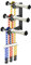 Bresser Fotostudio Aufhängesystem MB-1 für 3-Fotostudio Hintergrundrollen zur Wand oder Deckenmontage