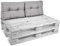 Beautissu 2X Rückenkissen Palettenkissen Outdoor 60x40 cm – Gepolsterte Auflagen für Paletten Europaletten Palettensofa Lounge Kissen Outdoor Palettenmöbel Palettenpolster Hellgrau – Style
