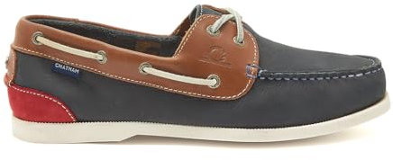 Galley II Navy/Tan Premium Leather Boat Shoes-9