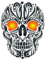 Totenkopf-Tattoo-Schablone – 21,5 x 29 cm (L) – Wiederverwendbare Tribal Ethno Maori Wand-Schablone