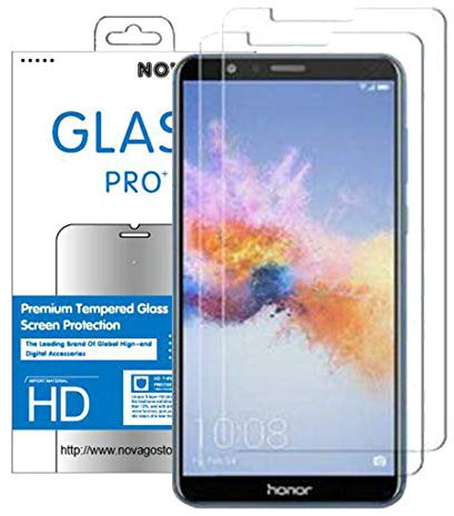 NOVAGO Compatible avec Huawei Honor 7X - Pack de 2 Films en verre trempé protection écran résistant