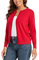CUNYI Women’s Cardigan Sweater Long Sleeve Classic Crew Neck Ladies Coat with Buttons Casual Elegant Outerwear, Red XL