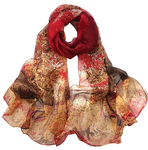 FAIRYGATE Chiffon Schal Tücher Damen Schals & Tücher für Frauen Chiffon Stola Schal für Kleider in verschiedenen Farben 51027