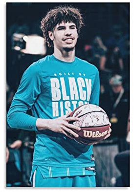 Basketball-Poster Lamelo Ball Poster Bild Druck Leinwand Poster Wandfarbe Kunst Poster Dekor Moderne Heimkunstwerke 50 x 75 cm