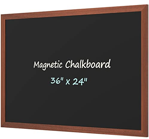 Comix Magnetische Kreidetafel, 91,4 x 61 cm, Holzrahmen, Kreidetafel zum Aufhängen für Schule, Büro, Zuhause und Restaurant, Menü