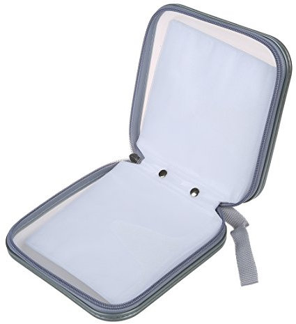 Zunedhys Pochette de rangement rigide pour 40 CD/DVD - Argenté