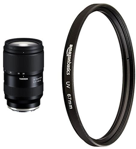 Tamron Zoom - 28-75 mm F/2.8 Di III VXD G2 - Monture Sony FE & Amazon Basics Filtre de Protection UV - 67mm