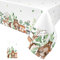 1 Stück Waldtiere Tischdecke, Dschungel Tiere Thema Tischdecke für Jungen Mädchen Party Dekorationen, Wild One Party Tisch Cover für Babyparty Kinder Geburtstag Zoo Party Supplies, 137 x 274CM