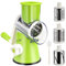 YNNICO Rotary Cheese Grater - Manual Mandoline Slicer with Non-slip Suction Base, Vegetable Slicer Nuts Grinder Cheese Shredder with Clean Brush (Green)