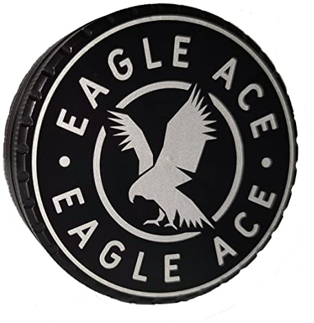 EAGLE ACE | Grinder | Flat-Design | Flächenmahlwerk | Hochwertige Kräutermühle für getrocknete Gewürze, Blüten und Blätter | 3-teilig, 60 x 20 mm | (Schwarz)