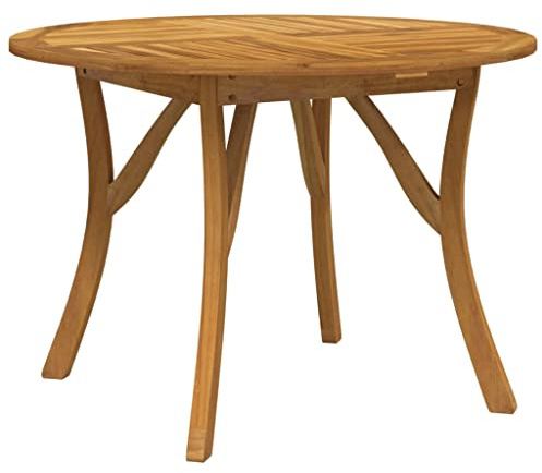 vidaXL Table de Jardin Ø 110 cm Bois d'acacia Solide