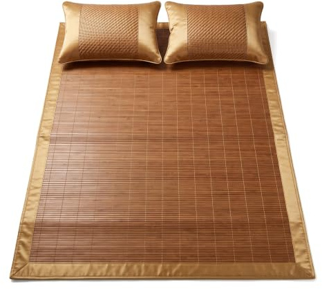 Summer Sleeping Mat, Rattan Mat Bed,Summer Cooling Sleeping Pad,Foldable Rattan Mattress, Cool Pad, Bamboo Summer Bedding, Garden Mats and Living Room Mats