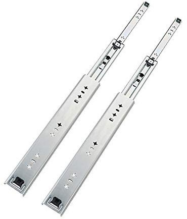 2er-Pack Schubladenführungen mit Vollauszug und Kugellager, Teleskop-Gleitschiene für die Industrie, leise und geräuschlos, 120 kg, 265 LB Tragfähigkeit, Schrankschubladenführungen (1300 mm (52 Zoll