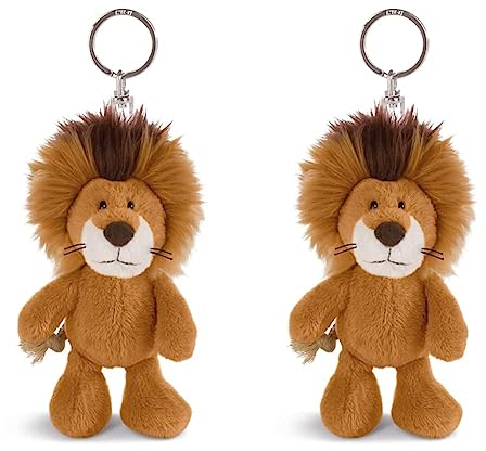 NICI 42900 Schlüsselanhänger Löwe Kitan, 10 cm, braun (Packung mit 2)