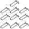 Grillo a D Lungo, Acciaio Inossidabile 304 Grillo a D Lungo Connettore per Fune Perno a Vite di Ancoraggio Dritto, Catene Hardware (10 pezzi M5)