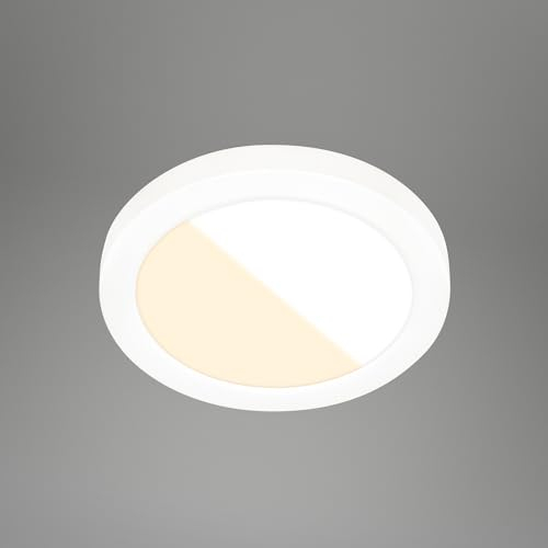 BRILONER – 1x LED Einbaustrahler 230V, LED Strahler mit verstellbarem Einbaudurchmesser, Deckenstrahler flach, LED Spot, Deckenspot, Lichtfarbe einstellbar, Weiß