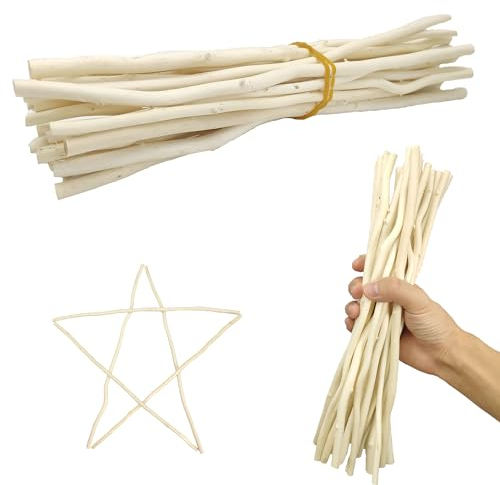 ZAHD 25 Stück Holz Holzzweige Rustikale Holzstäbchen zum Basteln Holzstäbe DIY Handwerk Sticks Natürliche Rustikale Wohnkultur DIY Holzstäbchen zum Basteln Zweige für Heimwerker, Kunsthandwerk