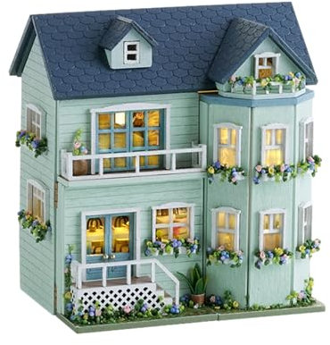 Holdes Kit de Maison Miniature, kit de Fabrication de Maison - Kit de Petite Maison ouvrable pour Adultes à Construire,Kit de Construction de maquettes de Salle créative Fait à la Main, décor