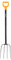 Fiskars Forcone per Compost con 4 Rebbi, Lunghezza: 126 cm, Rebbi in Acciaio di Qualità/Manico in Plastica Rinforzata con Fbra di Vetro, Nero/Arancio, Solido, 1070674