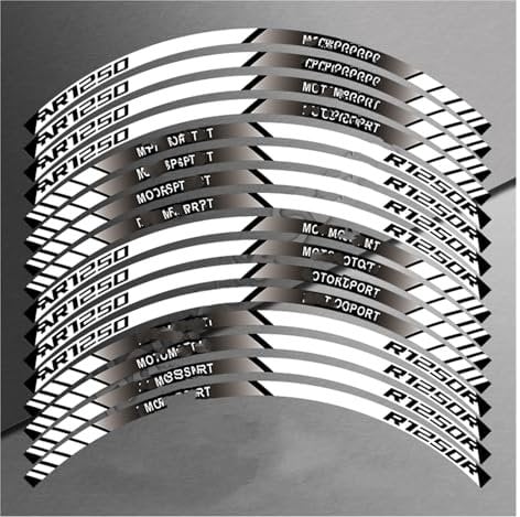 Motorrad Aufkleber Für B&MW R1250R R1250RS R1250RT Motorrad Felge Aufkleber Reflektierende Hub Streifen Band Zubehör Wasserdicht Aufkleber Felgenaufkleber(3)