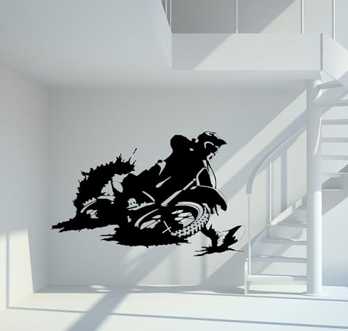Wandtattoo Motocross Race Größe L - ca. 100cm x 66cm