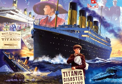 Bluebird Puzzle – „Titanic“, 1000 Teile Puzzle - Das legendäre transatlantische Schiff - Puzzle für Erwachsene