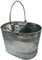 Galvanised Metal Mop Bucket With Wringer – 12L Heavy Duty Mop Buckets Only Steel Cleaning Bucket with Built-In Strainer for Home Bathroom, Kitchen & Office